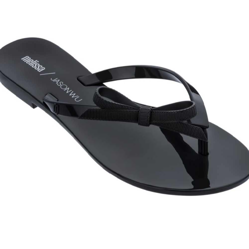 Melissa +‎ Jason Wu Harmonic Black Bow Jelly Sandals – Women’s 7